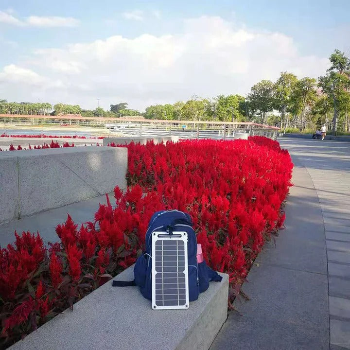 Portable USB Rechargeable Battery with Waterproof Solar Panel