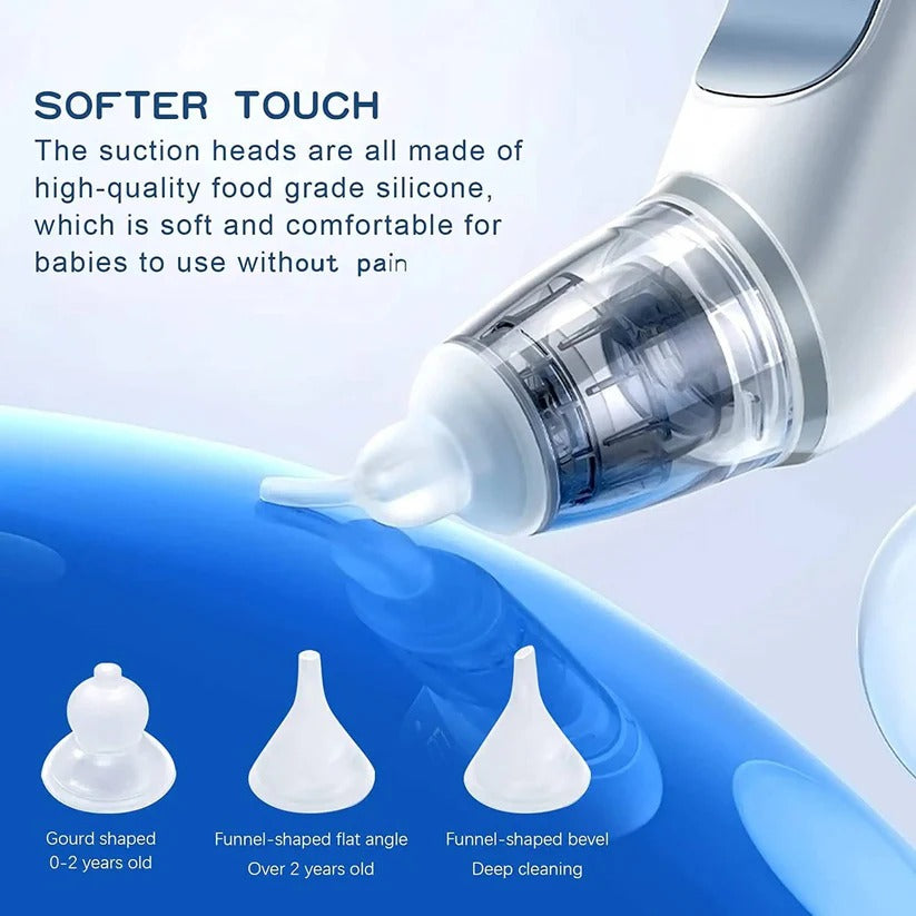 Rechargeable Electric Baby Nasal Aspirator with 3 Suction Modes and Music