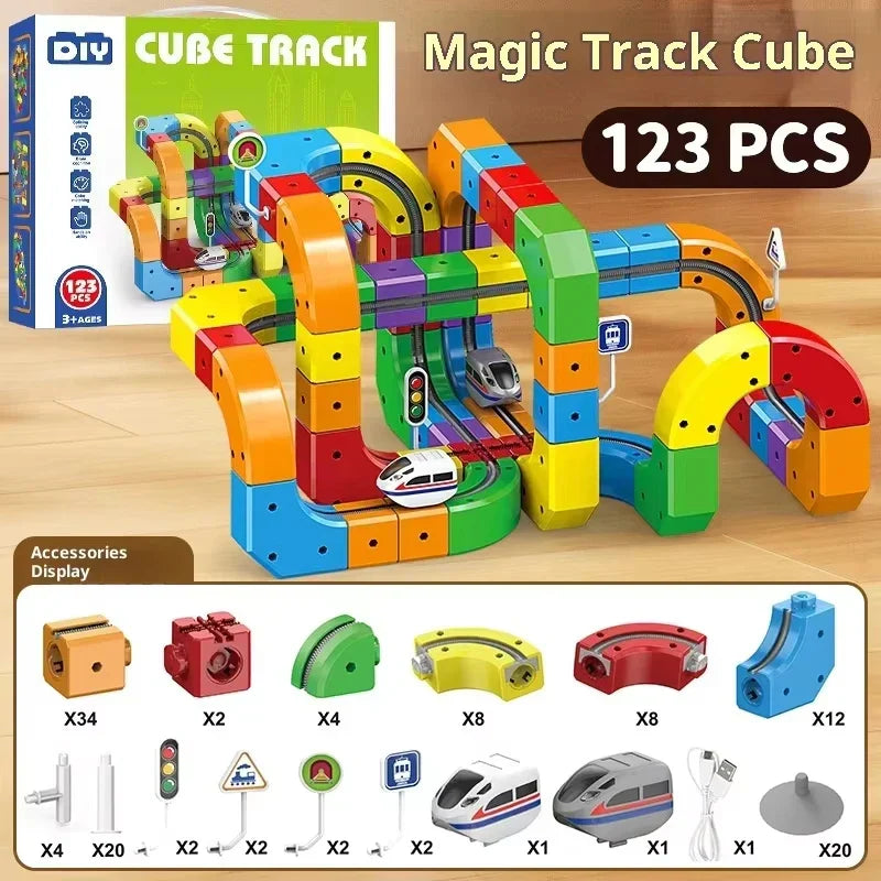 Magnetic Marble Run with Levitation Technology for Creative Building Projects