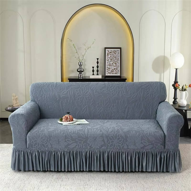 Sofa cover with sunflower pattern and elastic seat
