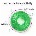 Rubber Ring Dog Toy with Integrated Squeaker
