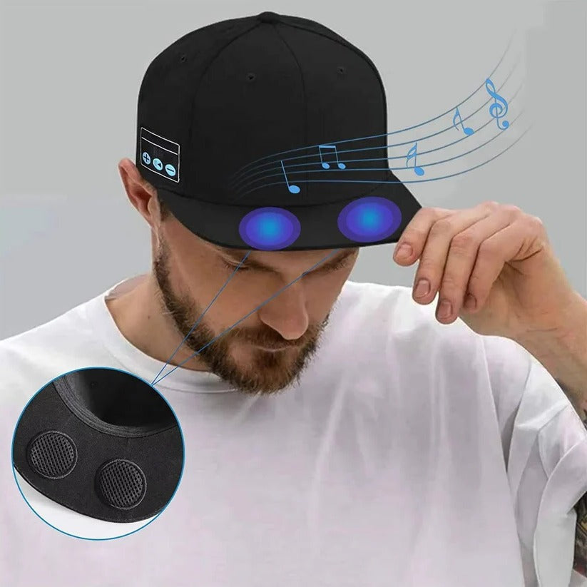 Wireless Hat with Speakers and Microphone for Undisturbed Listening