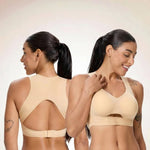 Versatile sports bra with posture correction and breathable design