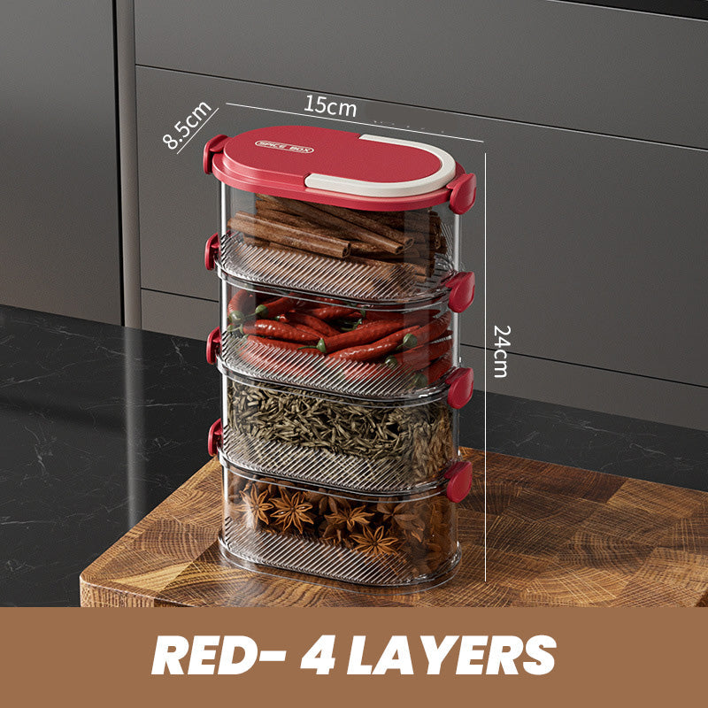 Practical spice rack – Keeps fresh, quick access