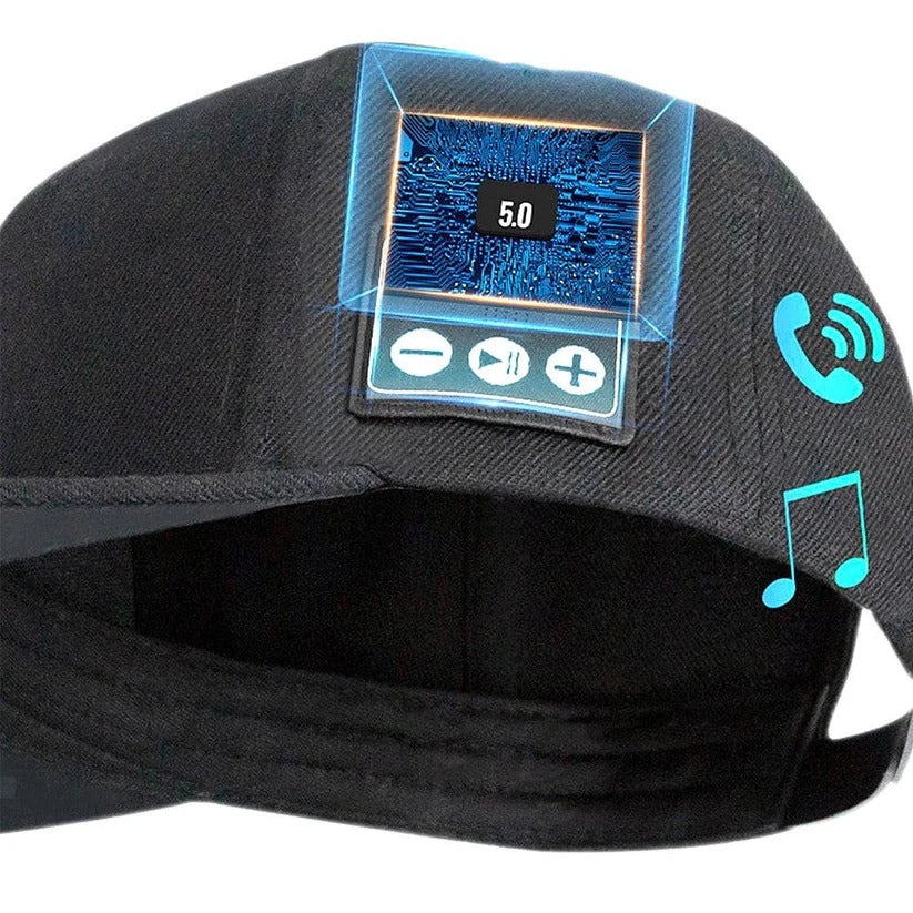 Wireless Hat with Speakers and Microphone for Undisturbed Listening