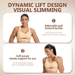 Versatile sports bra with posture correction and breathable design