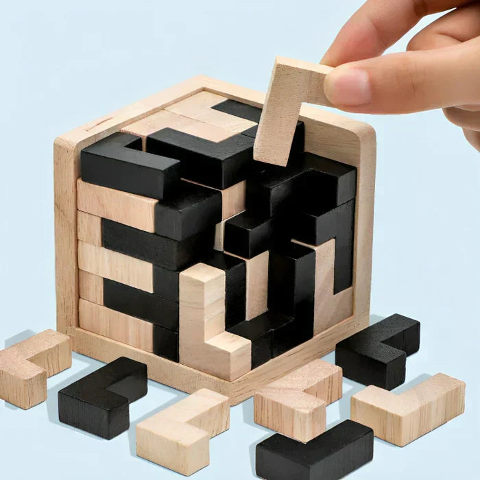 Kreativitätsförderndes 3D Holzpuzzle – DenkSpiel