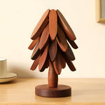 Christmas Tree Coasters foldable – Decorative and practical | Ideal for drinks and holidays