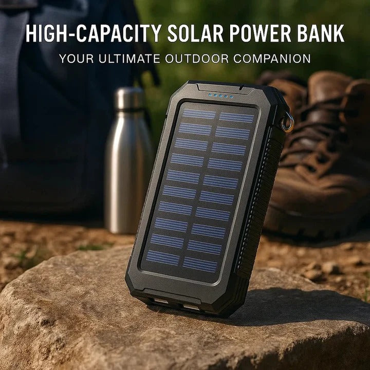 Wasserdichter Solar-Powerbank für Notfälle und Outdoor-Aktivitäten