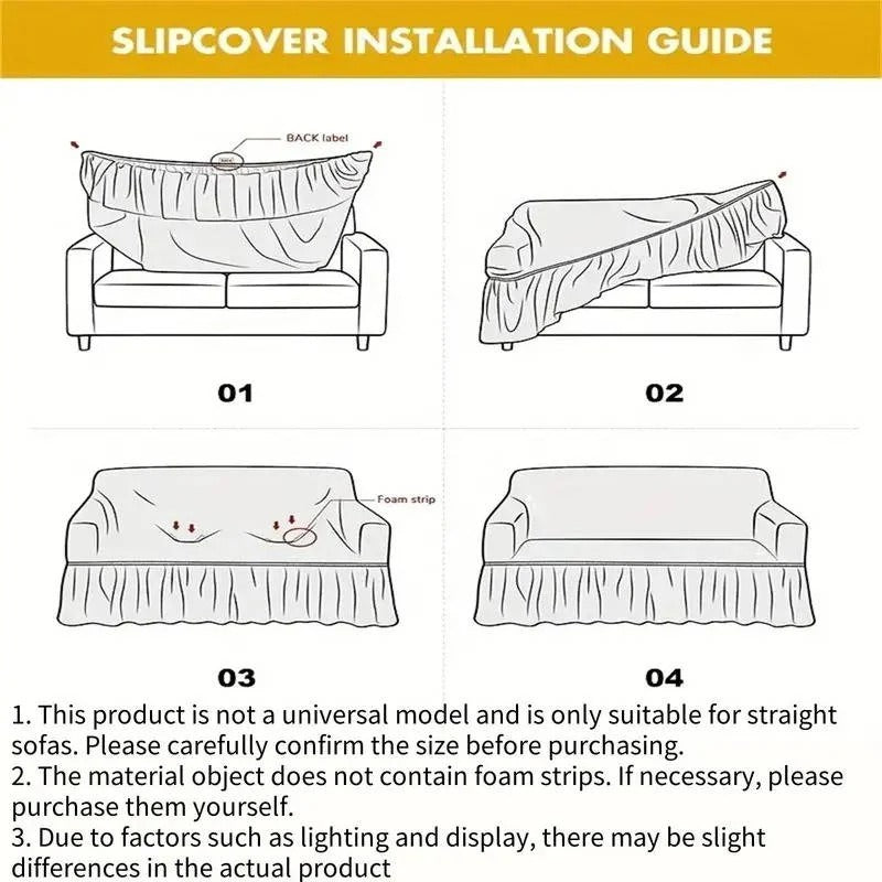 Sofa cover with sunflower pattern and elastic seat