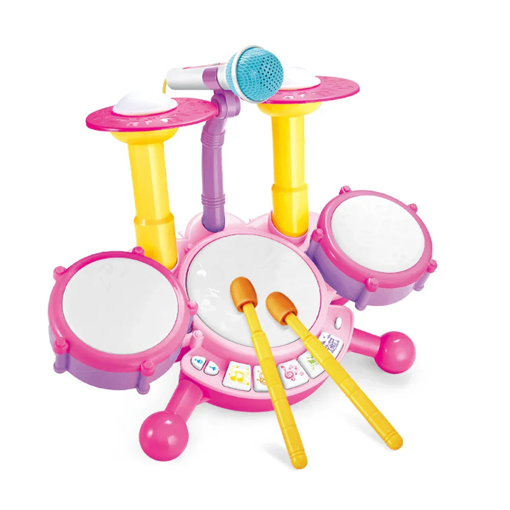 Musical Toy for Kids - Electronic Drum Set with Light and Sound