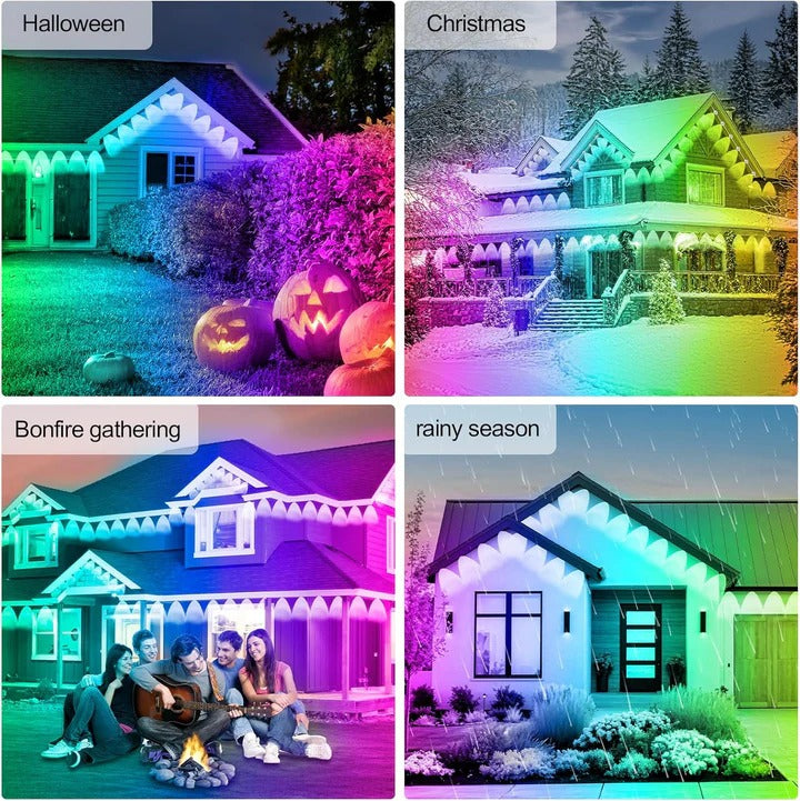 App-gesteuertes LED Außenbeleuchtungsset für Soffiten