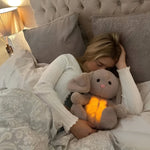 Kuscheltier-Hase mit beruhigender Atembewegung