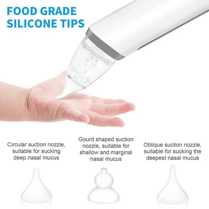 Rechargeable Electric Baby Nasal Aspirator with 3 Suction Modes and Music