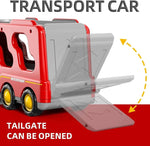 Emergency Vehicle Transport Set with Lights and 4 Mini Vehicles