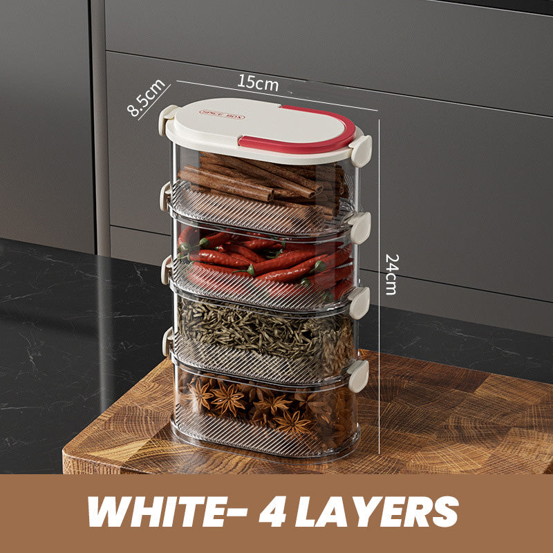 Practical spice rack – Keeps fresh, quick access