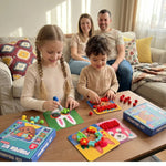 Kreatives Pompon Bastelset mit Tierkarten – Bildschirmfreies Spielen