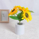 USB Rechargeable LED Sunflower Lamp with Flexible Adjustable Stem