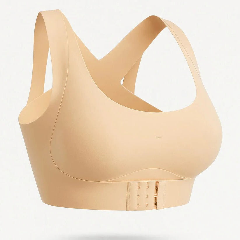 Versatile sports bra with posture correction and breathable design