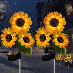 Sonnenblumen-Solarlichter für den Gartenweg