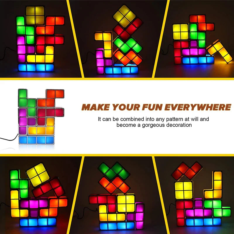 Modular Tetris Lamp - Creative Light Blocks for Individual Design