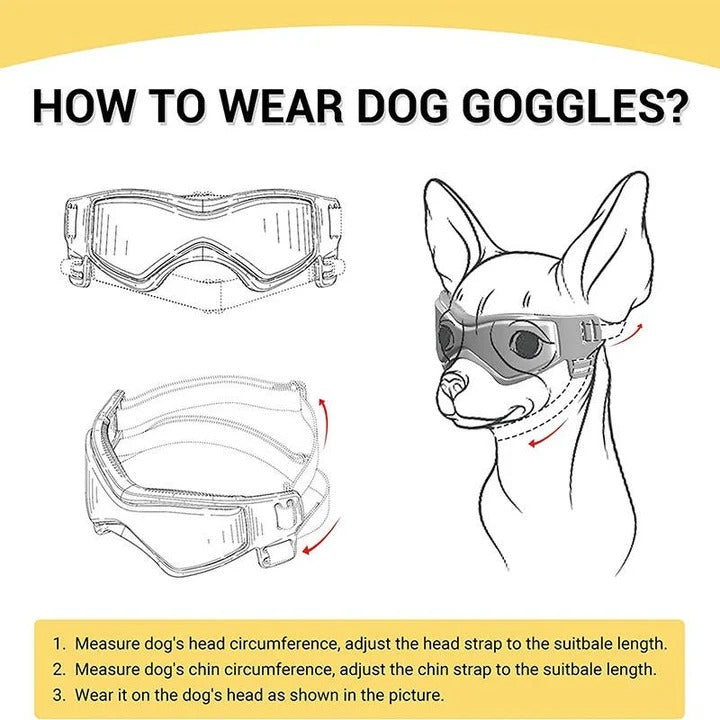 Luftige Hundebrille mit Verstellbarem Gurt