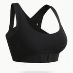 Versatile sports bra with posture correction and breathable design