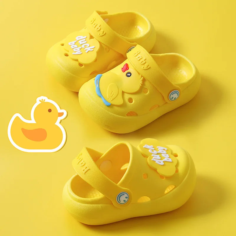 Children's slippers with a breathable design