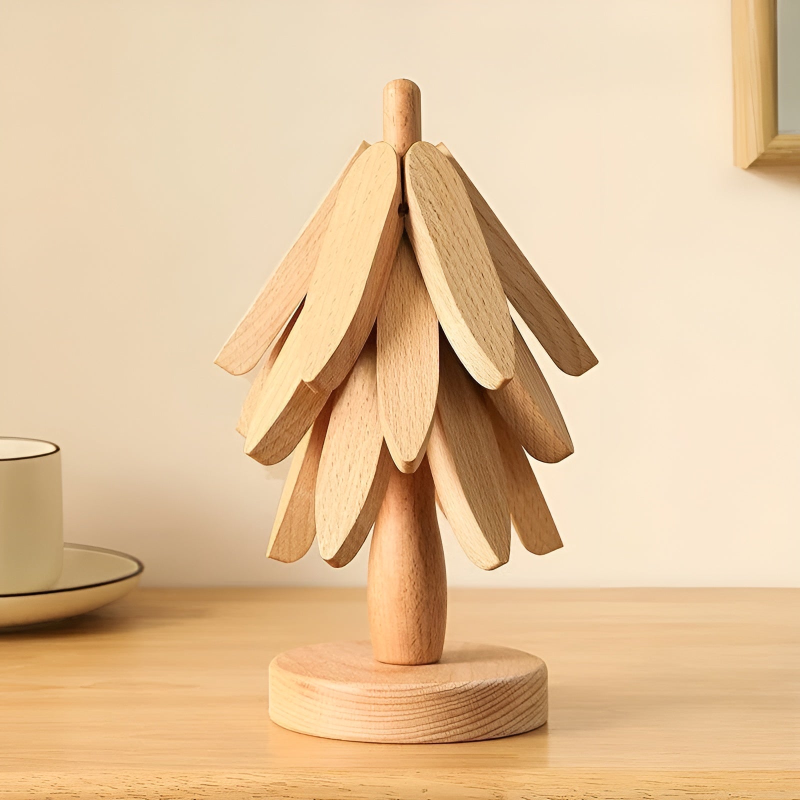 Christmas Tree Coasters foldable – Decorative and practical | Ideal for drinks and holidays