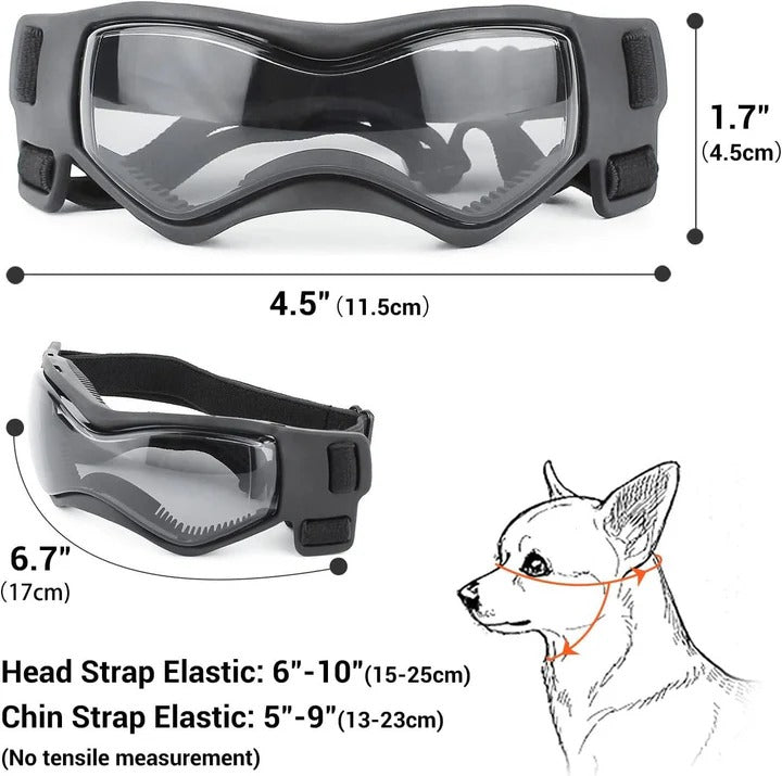 Luftige Hundebrille mit Verstellbarem Gurt