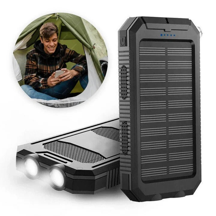 Wasserdichter Solar-Powerbank für Notfälle und Outdoor-Aktivitäten