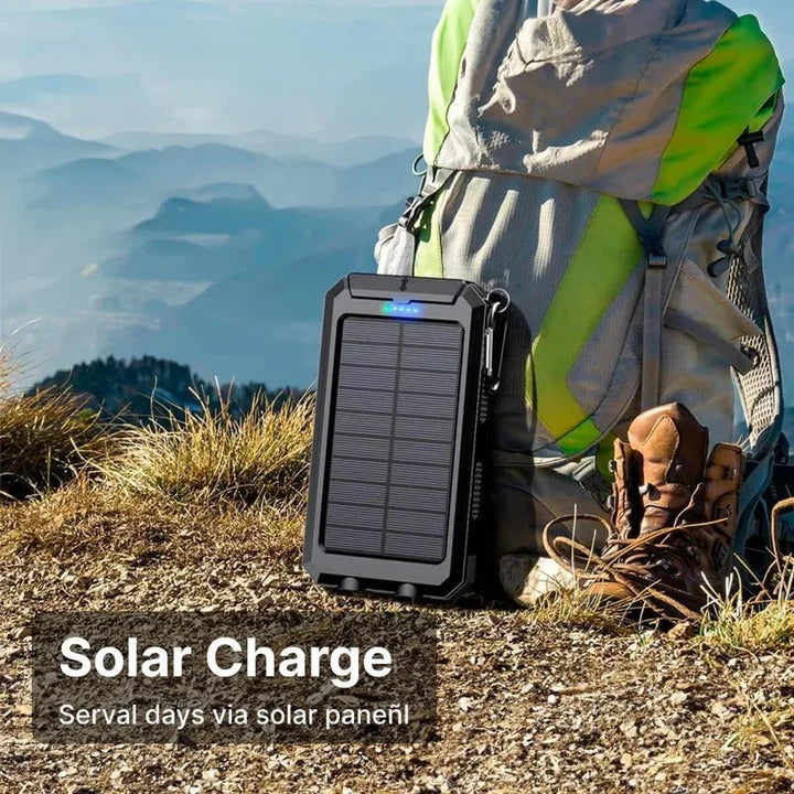 Wasserdichter Solar-Powerbank für Notfälle und Outdoor-Aktivitäten