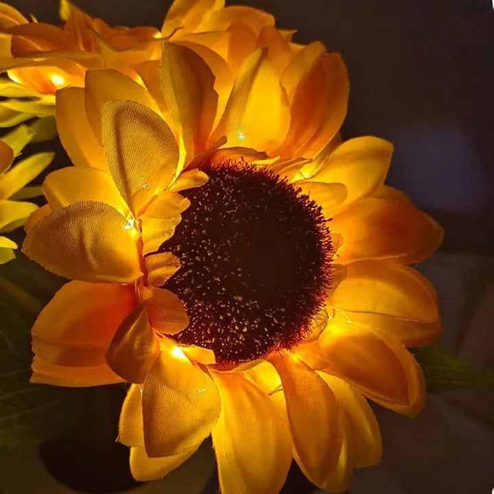 USB Rechargeable LED Sunflower Lamp with Flexible Adjustable Stem