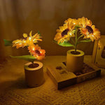 USB Rechargeable LED Sunflower Lamp with Flexible Adjustable Stem
