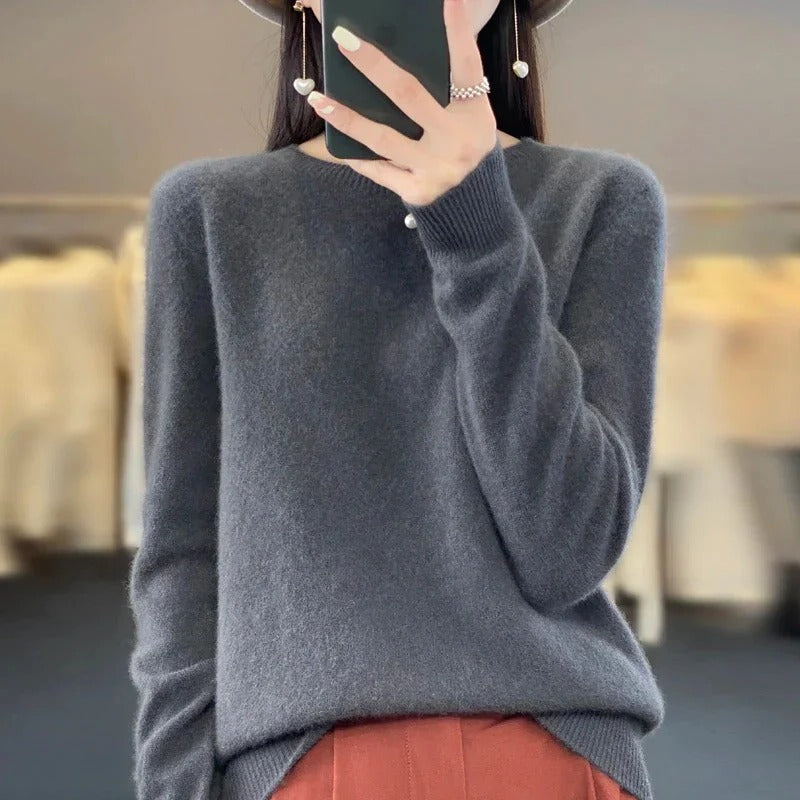 Eleganter Pullover aus Merinowolle für die kalte Jahreszeit