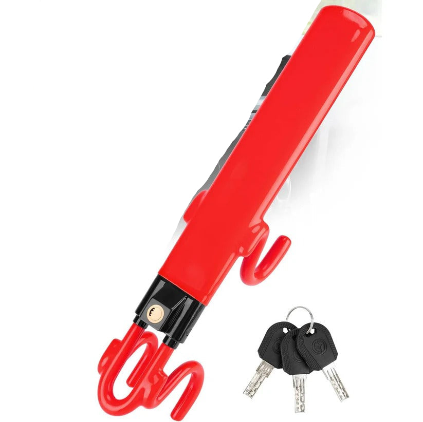 Adjustable Steering Wheel Lock with 3 Keys for Car Security