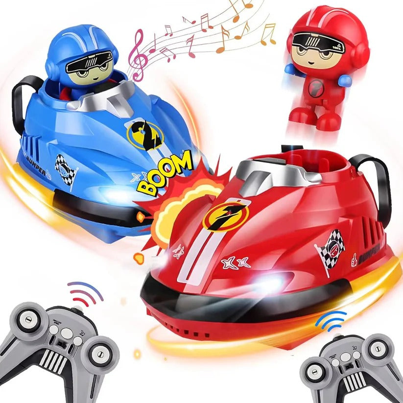 Ferngesteuertes Stoßwagen-Set mit Auslösefunktion, 2er Pack für Kinder