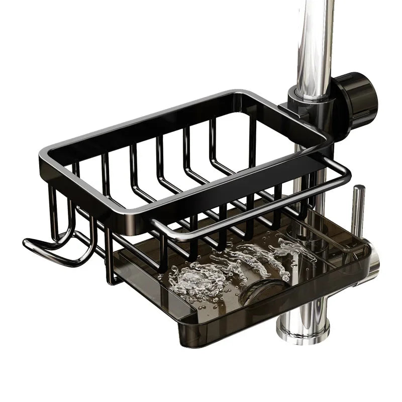 Elegant aluminum sink caddy