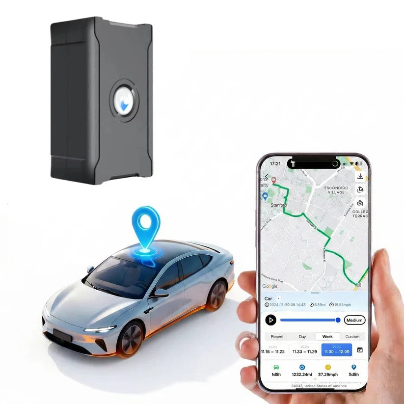 Kabelloser GPS-Fahrzeugtracker mit IoT-SIM und Geofencing