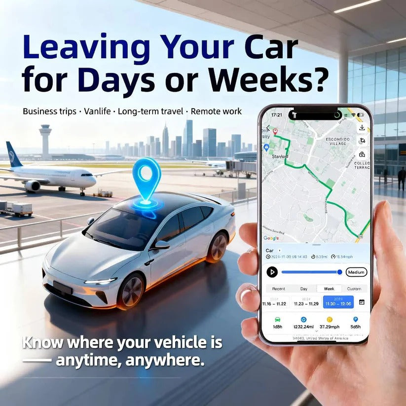 Intelligenter GPS-Fahrzeugtracker mit IoT-SIM und Geofencing