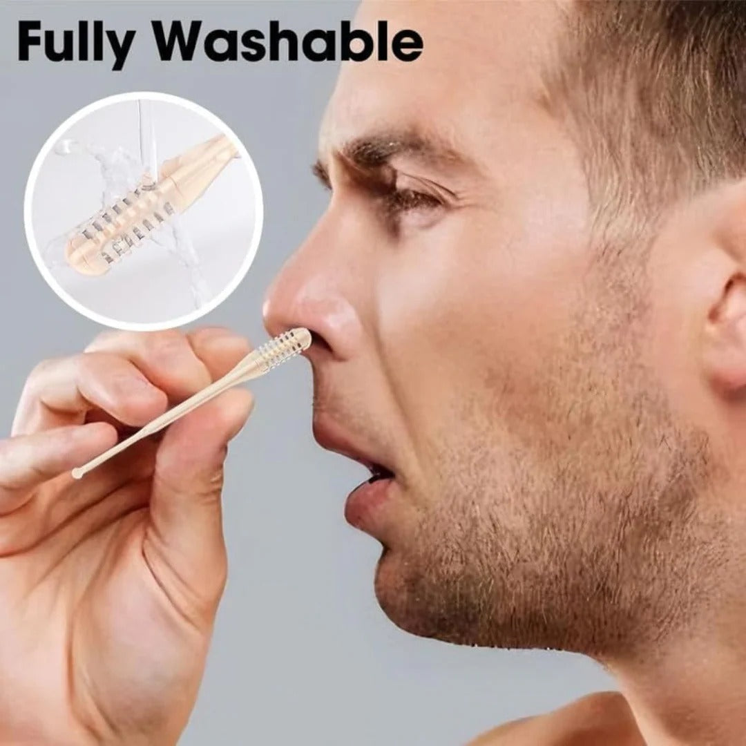 Compact Nose Trimmer with 360° Rotating Head – Precise Grooming for Men and Women