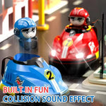 Ferngesteuertes Stoßwagen-Set mit Auslösefunktion, 2er Pack für Kinder