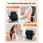 Heat and Shiatsu Massage Cushion for Neck and Back with 3 Intensities