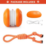Interactive Dog Toys: Automatic Moving Ball with Rope, Set of 2