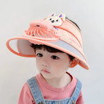 Kids' Sun Hat with Fan – Adjustable Frog-Design Summer Hat