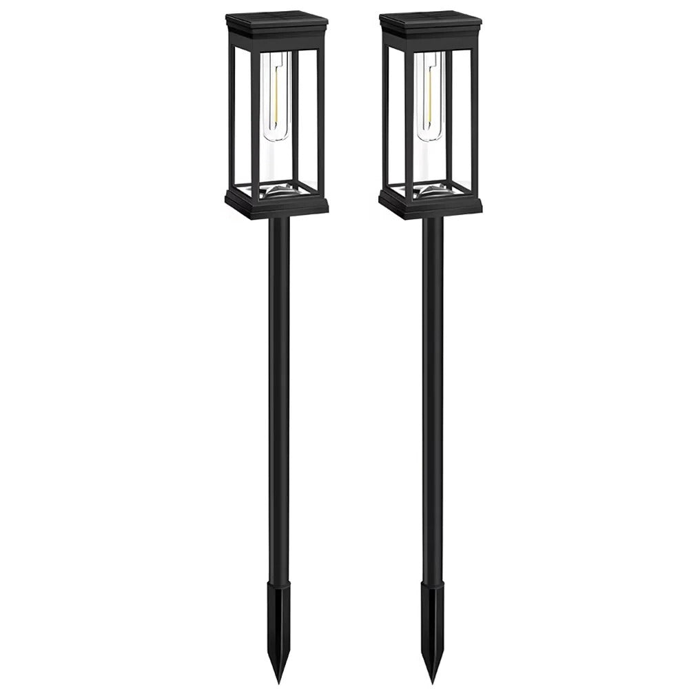 Solarbetriebene Gartenleuchten für Wege, 2er Set