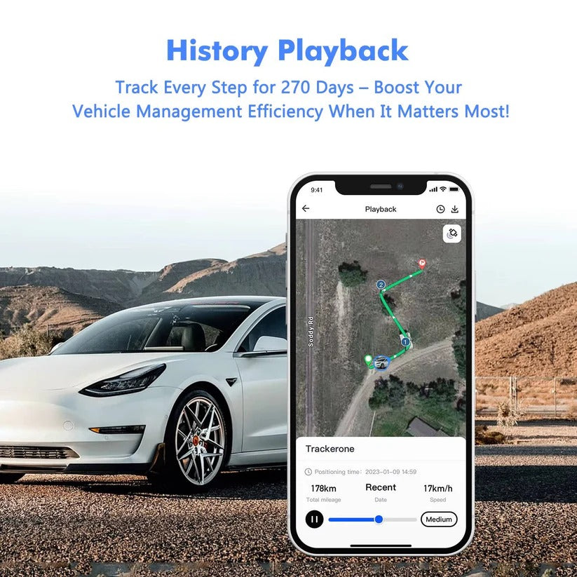 Intelligenter GPS-Fahrzeugtracker mit IoT-SIM und Geofencing