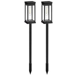 Solarbetriebene Gartenlichter für Gehwege, 2er Set