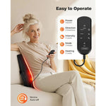 Heat and Shiatsu Massage Cushion for Neck and Back with 3 Intensities