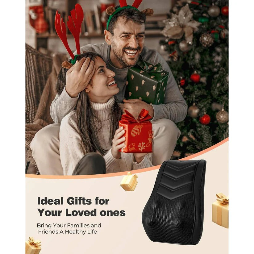Heat and Shiatsu Massage Cushion for Neck and Back with 3 Intensities